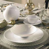 plato de presentacion x3 porcelana de limoges blanco