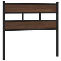 cabecerocabecero camapanel de cabecera de acero y madera de ingenieria marron roble 80 cm