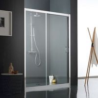 puerta nicho de ducha de cristal transparente 120 cm  fly