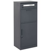 buzon para paquetes y cartas casilla de paqueteria de acero cerradura con llave apta para cualquier clima exterior gris grafito cisternino