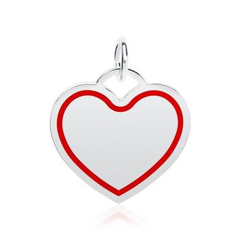 Colgante corazón de plata 925 grabable