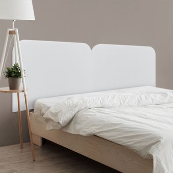 Dhome Cabecero Champan 220cm Dual Tapizado En Polipiel Liso Curvo 70cm Altura Pared Acústicos Cabeceros Absorbentes Cabezal Cama (champan, 220 Dual)