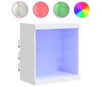 vidaxl aparador con luces led blanco 605x37x67 cm