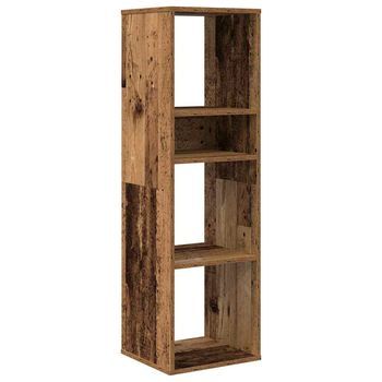 Estantería Madera De Ingeniería Envejecida 34x31x112 Cm