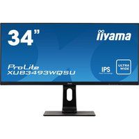 iiyama prolite xub3493wqsu-b1 wide quad hd 34r ips lcd monitor - black black
