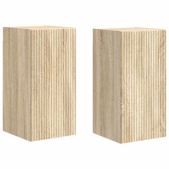 Mueble De Tv Montado En La Pared 2 Uds | Mueble De Salón | Gabinete De Tv Sonoma 30 X 31 X 60 Cm