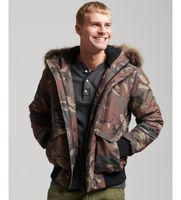 superdry para hombre m5011742a cazadora bomber acolchada con capucha everest camuflaje s casual poliester