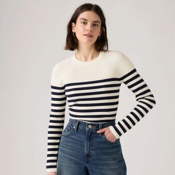 Levis Jersey A0719 0036 - ADRIENNE STRIPE-EGRET para mujer
