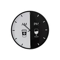 reloj pared metal 60x4x60 ampm negro