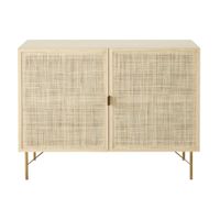 aparador de rejilla de ratan y madera de 100 cm