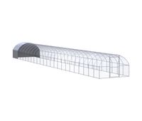 vidaxl gallinero de exterior de acero galvanizado 3x24x2 m