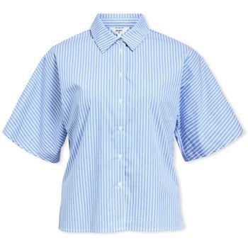 Object Blusa Tutta Shirt - Cornflower Blue/White para mujer