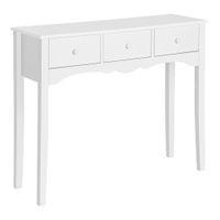 mueble mesa recibidor 100x32x85cm blanco