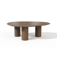 mesa de centro madera contrachapada nogal claro