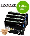 original multipack lexmark c736dn printer toner cartridges 4 pack -c736h1kg