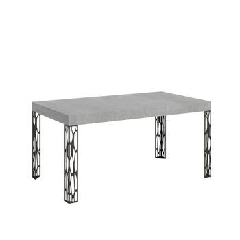 Mesa Extensible 80x160/244 Cm Ghibli Cemento Estructura Antracita