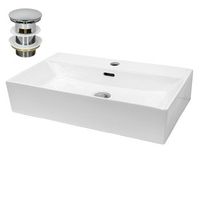lavabo sobre encimera 515x360x130 mm blanco ecd germany