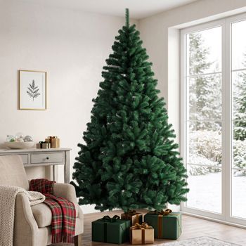 Árbol De Navidad Artificial De Acero Homcom Ø125x230 Cm Verde
