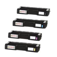 compatible multipack ricoh aficio sp c252dn printer toner cartridges 4 pack -407716