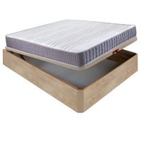 colchon visco line 19 cm firmeza alta suavidad y economico  canape abatible madera 3d transpirable altura 34 cm - roble - 135x182 cm