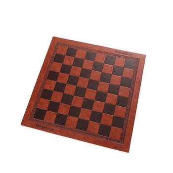 Embossed Design Leather International Chess Board Games Mat Checkers Universal Chessboard Birthday Gift Doll Carpet Table Pad