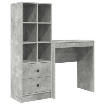 Escritorio Gris Concreto 115,5 X 40 X 127 Cm 2 Uds. Vidaxl