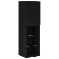 conjunto de mueble de tv 305 x 30 x 102 cm roble negro vidaxl