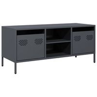 mueble de tv acero laminado en frio antracita 1015x39x435 cm vidaxl