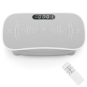 Costway Plataforma Vibratoria Muscular 10 Intensidades Control Remoto para Adelgazar Quemar Calorías Moldear Músculos Gris