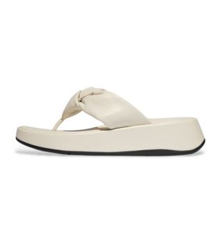 Fitflop para mujer. IY1-A99 Sandalias de piel F-Mode beige (36), 3 a 5cm, Ninguno, Casual