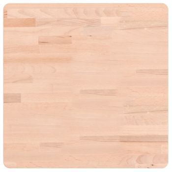 Tablero De Mesa Cuadrado De Madera Maciza De Haya 50x50x4 Cm Vidaxl