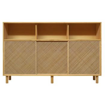 Aparador de pino macizo natural con 3 puertas 180 cm Barnizado