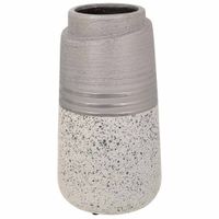 wonderlust deco - jarron de ceramica plateado 13x13x245 plateado 13x13x245h cm