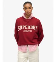 superdry para mujer w2012441a sudadera relaxed applique rojo m casual algodon burdeos