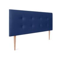 cabecero de polipiel capitone 145x115cm con patas camas 135140 - azul