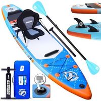 tabla de paddle surf duraero sup hinchable pvc 330x76x15cm azul
