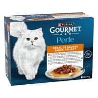 purina gourmet perle en sobres 48 x 85 g - pack ahorro - delicias en salsa