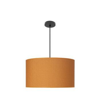 Lampara Colgante Negro/naranja Negro Naranja Metal / Textil 3xe27 Metal, Textil Iluminashop 50.00*50.00*35.00cm Naranja, Negro