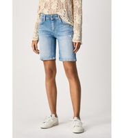 pepe jeans para mujer pl801000pc9 bermudas poppy denim azul 26 casual algodon