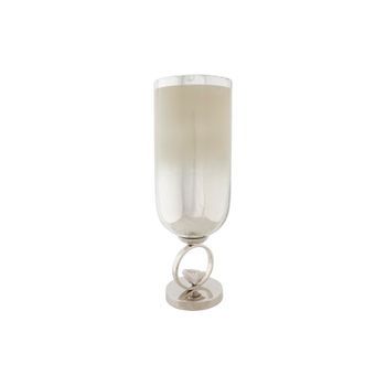 Pack De 2 Jarron Cristal Aluminio 15x15x44 Champan