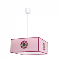 lampara colgante petalo 1xe27 rosa regx35x35 de fabrilamp