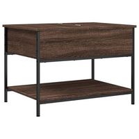 mesa de centro madera de ingenieria marron roble 70x50x50 cm