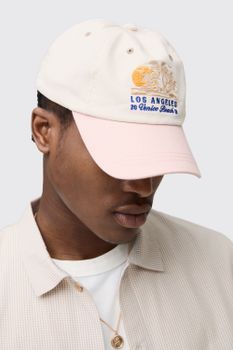 Gorra Con Bordado De Los Angeles, Pink