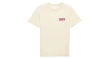 Camiseta unisex cois  eat pasta ride fasta  beige