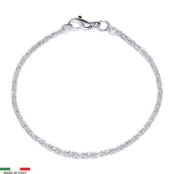 Pulsera bizantina de plata 925 2mm