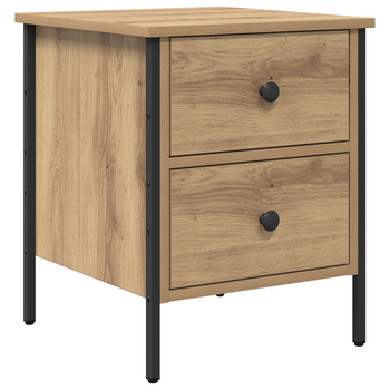 Mesita De Noche | Mesilla De Noche | Cabinete De Noche Roble Artesanal 40x42x50 Cm Madera Elaborada Cfw46753