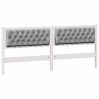 cabecero otro y gris claro 200 cm madera maciza de pino vidaxl