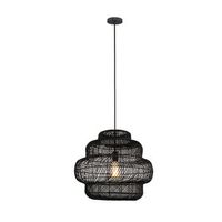 lampara colgante de ratan sia - negro