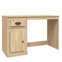 escritorio  mesa de trabajo con cajon madera contrachapada roble 115x50x75 cm