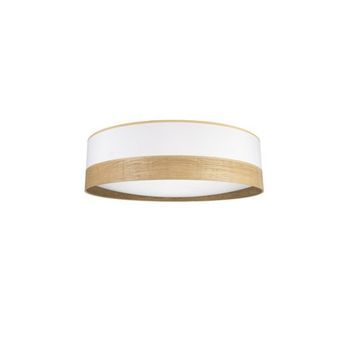 Plafon 96w Olga Blanco/madera Clara 7488lm 14x60x60 Cm 3000-4000-6500k